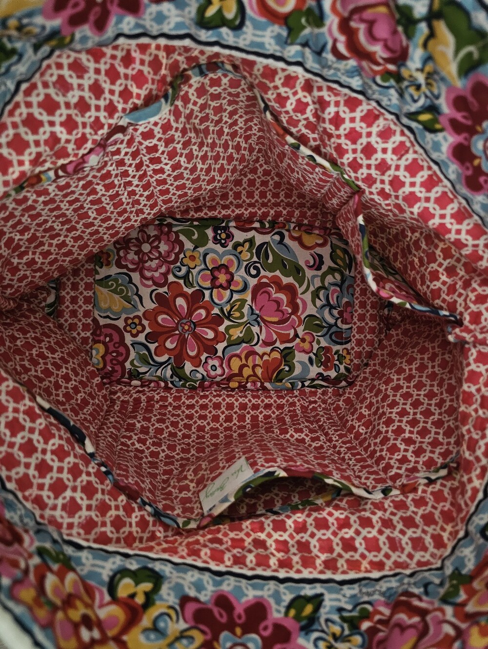 Vera Bradley Hope Garden Tote Bag Vintage Made USA Retired Floral Quilted Bag - Picture 16 of 16